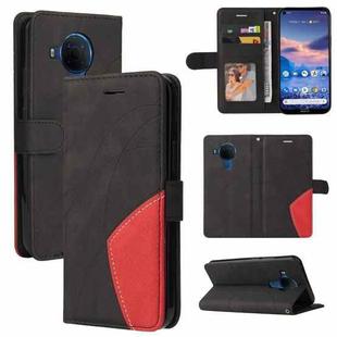 For Nokia 3.4 / 5.4 Dual-color Splicing Horizontal Flip PU Leather Case with Holder & Card Slots & Wallet(Black)