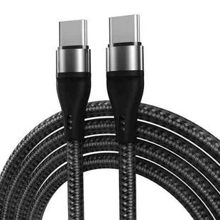 PD 60W USB-C / Type-C to USB-C / Type-C Fast Charging Nylon Braided Data Cable, Cable Length:2m(Black)