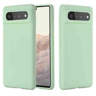 For Google Pixel 6 Pure Color Liquid Silicone Shockproof Full Coverage Case(Green)