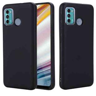 For Motorola Moto G60 Solid Color Liquid Silicone Dropproof Full Coverage Protective Case(Black)