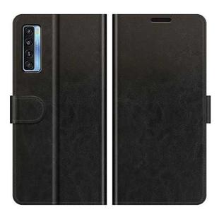 For TCL 20S / 20 5G / 20L R64 Texture Single Horizontal Flip Protective Case with Holder & Card Slots & Wallet& Photo Frame(Black)