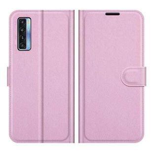 For TCL 20S / 20 5G / 20L Litchi Texture Horizontal Flip Protective Case with Holder & Card Slots & Wallet(Pink)