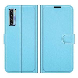For TCL 20S / 20 5G / 20L Litchi Texture Horizontal Flip Protective Case with Holder & Card Slots & Wallet(Blue)