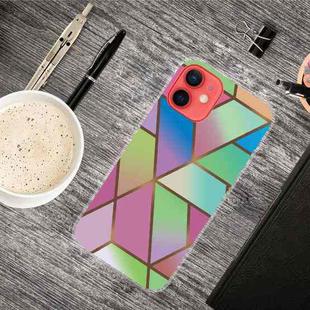 For iPhone 13 mini Abstract Marble Pattern TPU Protective Case (Rhombus Gradient)