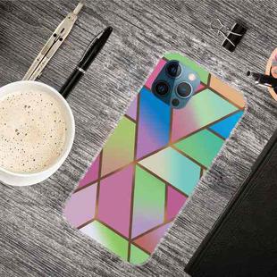 For iPhone 13 Pro Abstract Marble Pattern TPU Protective Case (Rhombus Gradient)