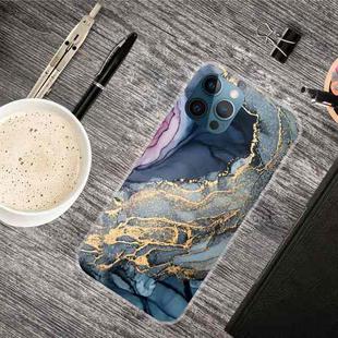 For iPhone 13 Pro Max Abstract Marble Pattern TPU Protective Case (Abstract Gold)