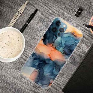 For iPhone 13 Pro Max Abstract Marble Pattern TPU Protective Case (Abstract Blue)