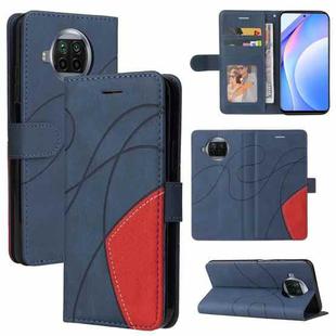 For Xiaomi Mi 10T Lite 5G Dual-color Splicing Horizontal Flip PU Leather Case with Holder & Card Slots & Wallet(Blue)