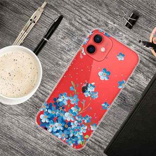 For iPhone 13 mini Painted Pattern High Transparent TPU Protective Case (Star Flower)