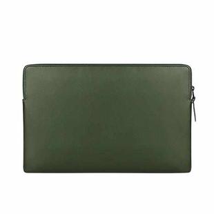 ND09 Laptop Thin and Light PU Liner Bag, Size:13.3 inch(ArmyGreen)