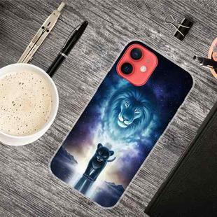 For iPhone 13 mini Painted Pattern High Transparent TPU Protective Case (The Lion King)