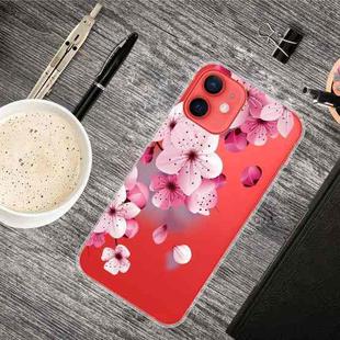 For iPhone 13 mini Painted Pattern High Transparent TPU Protective Case (Cherry Blossoms)