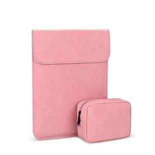PU02 Ultra-thin Notebook Liner Bag with Small Bag, Size:11.6-12.5 inch(Pink)