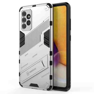 For Samsung Galaxy A72 5G / 4G Punk Armor 2 in 1 PC + TPU Shockproof Case with Invisible Holder(White)