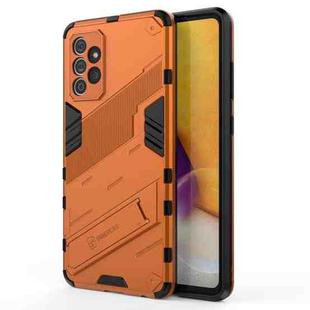 For Samsung Galaxy A72 5G / 4G Punk Armor 2 in 1 PC + TPU Shockproof Case with Invisible Holder(Orange)