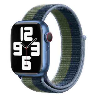 Loop Type Sport Watch Band For Apple Watch Series 9&8&7 41mm / SE 3&SE 2&6&SE&5&4 40mm / 3&2&1 38mm (Blue Green)