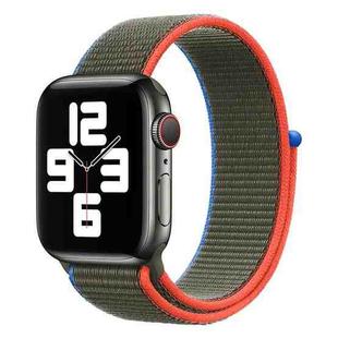 Loop Type Sport Watch Band For Apple Watch Series 9&8&7 41mm / SE 3&SE 2&6&SE&5&4 40mm / 3&2&1 38mm(Olive)