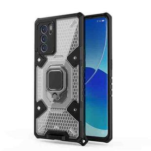 For OPPO Reno6 Pro Space PC + TPU Ring Holder Protective Case(White)