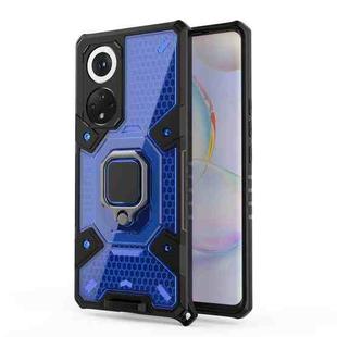 For Honor 50 Pro Space PC + TPU Ring Holder Protective Case(Blue)