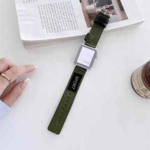 Nylon Watch Band For Apple Watch Series 8&7 41mm / SE 2&6&SE&5&4 40mm / 3&2&1 38mm(Army Green)