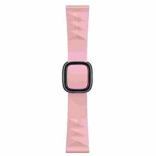 Modern Style Silicone Watch Band For Apple Watch Series 8&7 41mm / SE 2&6&SE&5&4 40mm / 3&2&1 38mm, Style:Black Buckle(Light Pink)