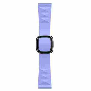 Modern Style Silicone Watch Band For Apple Watch Series 8&7 41mm / SE 2&6&SE&5&4 40mm / 3&2&1 38mm, Style:Black Buckle(Purple)