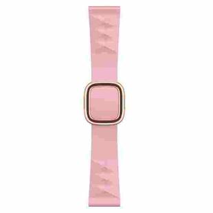 Modern Style Silicone Watch Band For Apple Watch Series 8&7 41mm / SE 2&6&SE&5&4 40mm / 3&2&1 38mm, Style:Rose Gold Buckle(Light Pink)