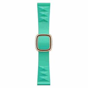 Modern Style Silicone Watch Band For Apple Watch Series 8&7 41mm / SE 2&6&SE&5&4 40mm / 3&2&1 38mm, Style:Rose Gold Buckle(Mint Green)