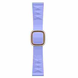 Modern Style Silicone Watch Band For Apple Watch Series 8&7 41mm / SE 2&6&SE&5&4 40mm / 3&2&1 38mm, Style:Rose Gold Buckle(Purple)
