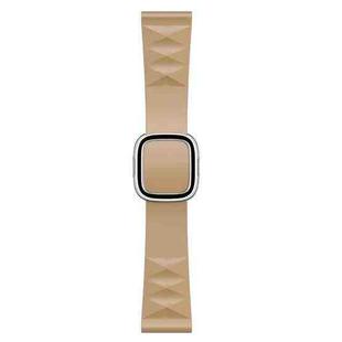 Modern Style Silicone Watch Band For Apple Watch Series 8&7 41mm / SE 2&6&SE&5&4 40mm / 3&2&1 38mm, Style:Silver Buckle(Walnut)