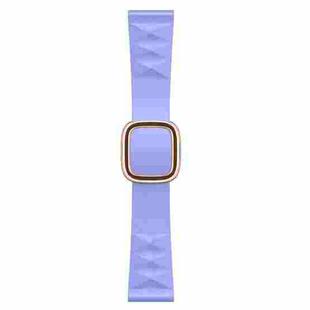 Modern Style Silicone Watch Band For Apple Watch Ultra 49mm / Series 8&7 45mm / SE 2&6&SE&5&4 44mm / 3&2&1 42mm, Style:Rose Gold Buckle(Purple)