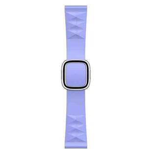Modern Style Silicone Watch Band For Apple Watch Ultra 49mm&Watch Ultra 2 49mm / Series 9&8&7 45mm / SE 3&SE 2&6&SE&5&4 44mm / 3&2&1 42mm, Style:Silver Buckle(Purple)