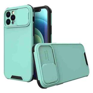 For iPhone 11 Pro Sliding Camera Cover Design PC + TPU Protective Case(Mint Green)