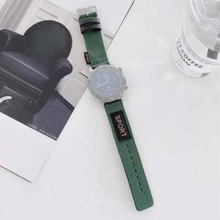 20mm Universal Nylon Watch Band(Dark Green)