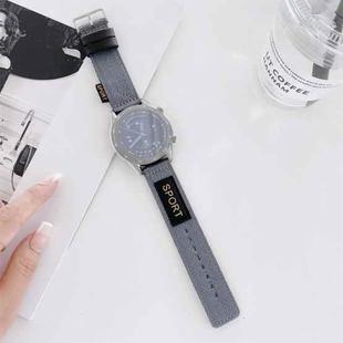 20mm Universal Nylon Watch Band(Grey)