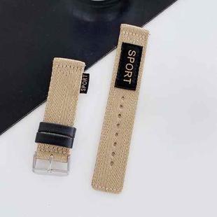 20mm Universal Nylon Watch Band(Khaki)