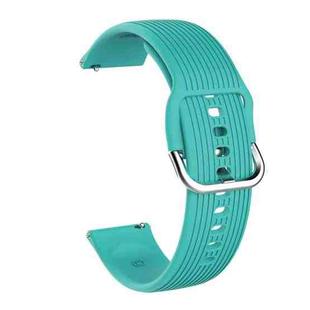 20mm Vertical Texture Silicone Watch Band(Mint Green)