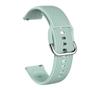 20mm Vertical Texture Silicone Watch Band(Emerald Green)