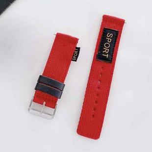 22mm Universal Nylon Watch Band(Red)