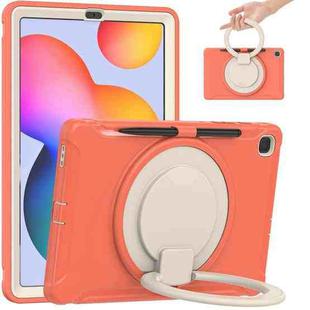 Shockproof TPU + PC Protective Case with 360 Degree Rotation Foldable Handle Grip Holder & Pen Slot For Samsung Galaxy Tab S6 Lite 10.4 inch P610(Living Coral)