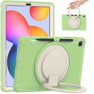 Shockproof TPU + PC Protective Case with 360 Degree Rotation Foldable Handle Grip Holder & Pen Slot For Samsung Galaxy Tab S6 Lite 10.4 inch P610(Matcha Green)