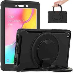 Shockproof TPU + PC Protective Case with 360 Degree Rotation Foldable Handle Grip Holder & Pen Slot For Samsung Galaxy Tab A 8.0 2019 T290(Black)