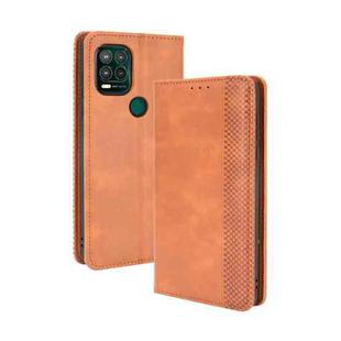 For Motorola Moto G Stylus 5G 2021 Magnetic Buckle Retro Crazy Horse Texture Horizontal Flip Leather Case with Holder & Card Slots & Photo Frame(Brown)