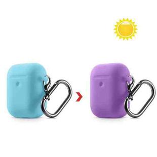 Discoloration in Sun Silicone Protective Case Cover for AirPods 1/2(Blue to Purple)