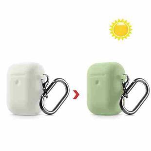 Discoloration in Sun Silicone Protective Case Cover for AirPods 1/2(Transparent to Mint Green)