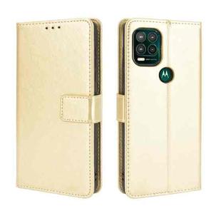 For Motorola Moto G Stylus 5G 2021 Crazy Horse Texture Horizontal Flip Leather Case with Holder & Card Slots & Lanyard(Gold)