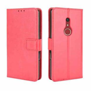 For Fujitsu Arrows BZ02/Be4 Plus/F-41B Crazy Horse Texture Horizontal Flip Leather Case with Holder & Card Slots & Lanyard(Red)