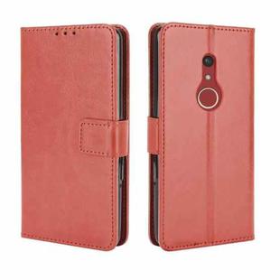 For Fujitsu Arrows BZ02/Be4 Plus/F-41B Crazy Horse Texture Horizontal Flip Leather Case with Holder & Card Slots & Lanyard(Brown)