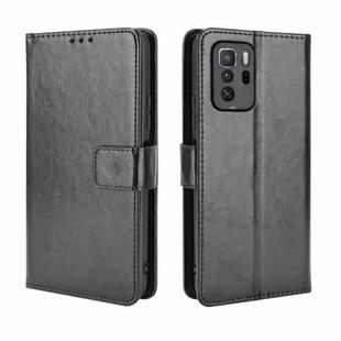 For Xiaomi Redmi Note 10 Pro 5G/Poco X3 GT Crazy Horse Texture Horizontal Flip Leather Case with Holder & Card Slots & Lanyard(Black)