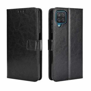 For Samsung Galaxy M32 Crazy Horse Texture Horizontal Flip Leather Case with Holder & Card Slots & Lanyard(Black)